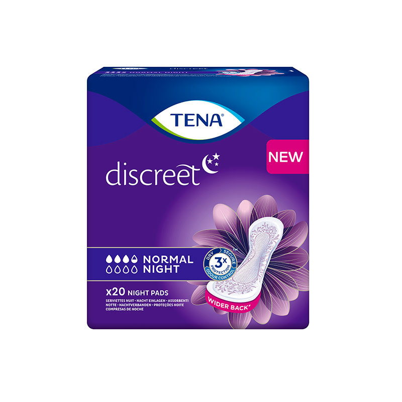 TENA Discreet Normal Night, Einlage, Sparpaket (6 x 20 Stk.)