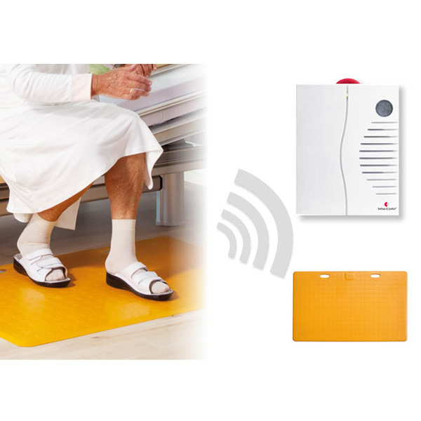 Profi-Alarmtrittmatte CareMat A inkl. Funkalarmierung auf tragbarem Empfänger von Bellman