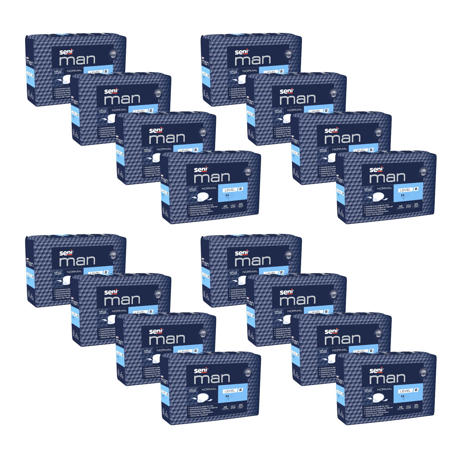 Seni Man Normal Level 2, Einlage, Sparpaket (16 x 15 Stk.)