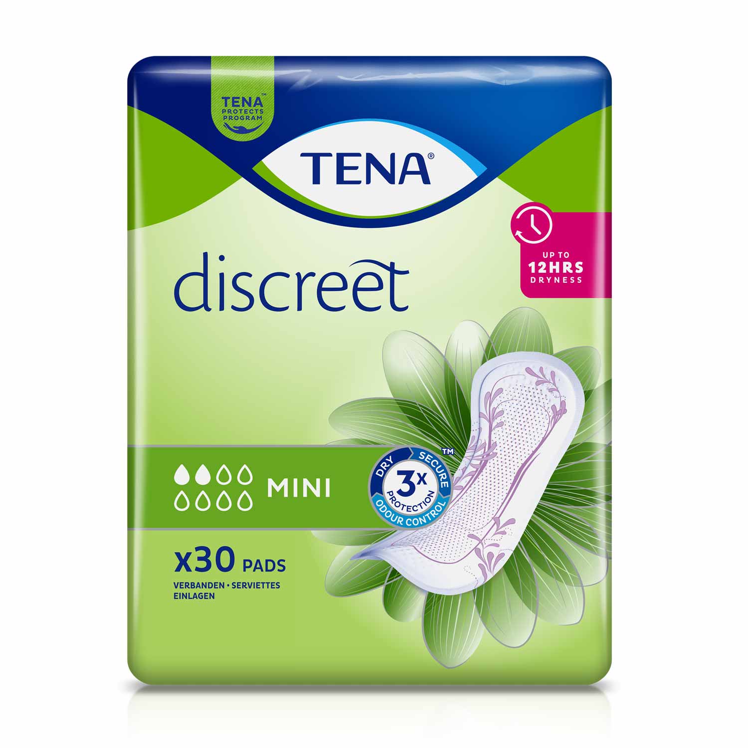 TENA Discreet Mini, Einlage, Sparpaket (6  x 30 Stk.)