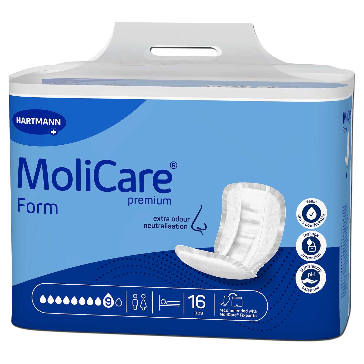 MoliCare Premium Form 9 Tropfen, Vorlage, Beutel (1 x 16 Stk.)