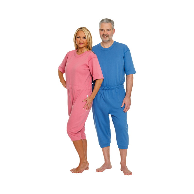 Pflegeoverall o Beinreißverschluss, Kurz, Suprima 4710, M, Beere(rosa)