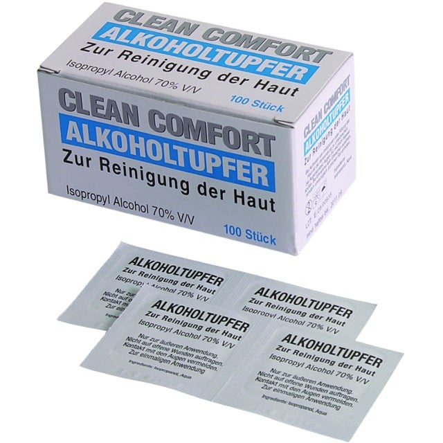 CLEAN Comfort Alkoholtupfer (100 Stk.)