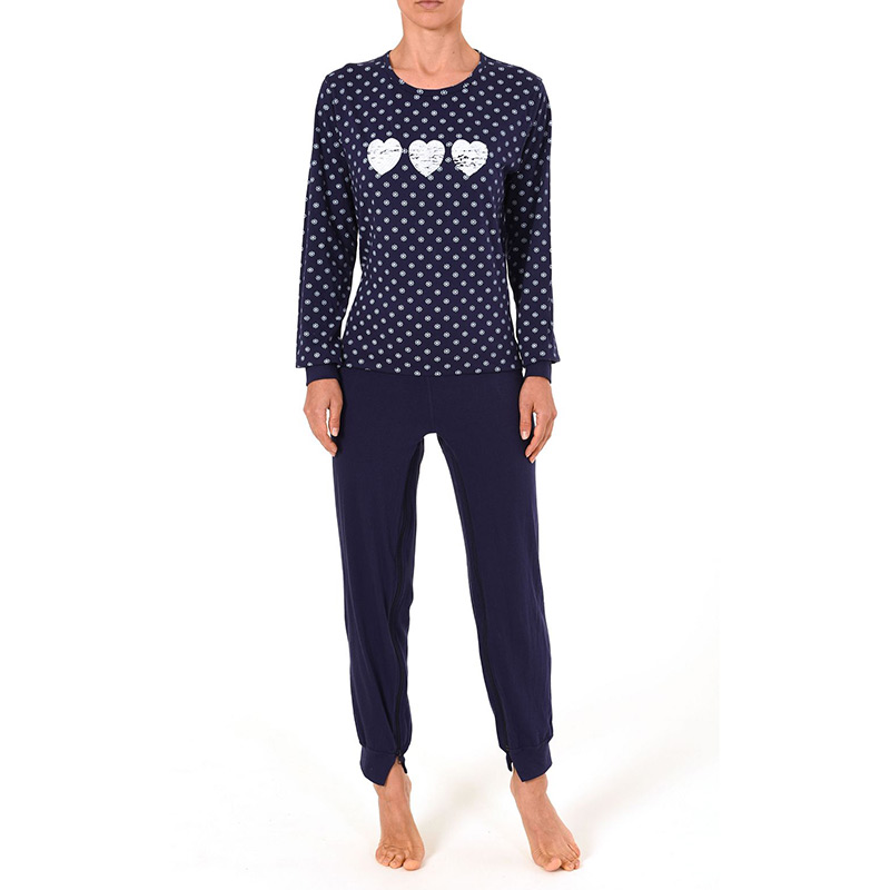 Normann Damen Pflegeoverall im Pyjama-Look Large