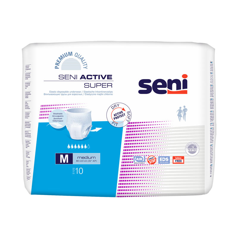 Seni Active Super, Windelhose, Large, Beutel (1 x 10 Stk.)