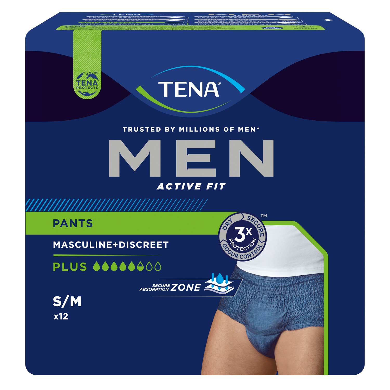 TENA Men Active Fit Pants Plus, Windelhose, L-XL Sparpaket (4 x 10 Stk.)