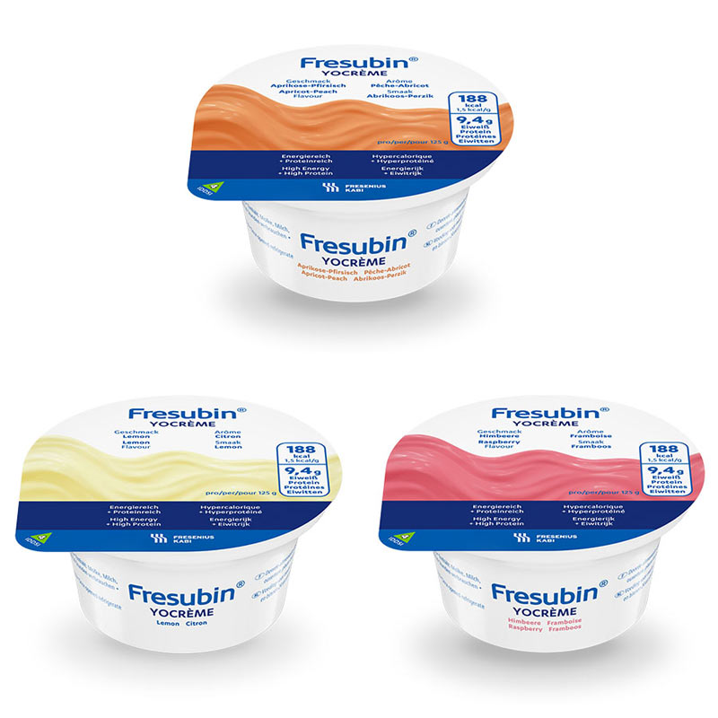 Hochkalorische Fresubin YOCRÈME 4 x 125g Aprikose-Pfirsich