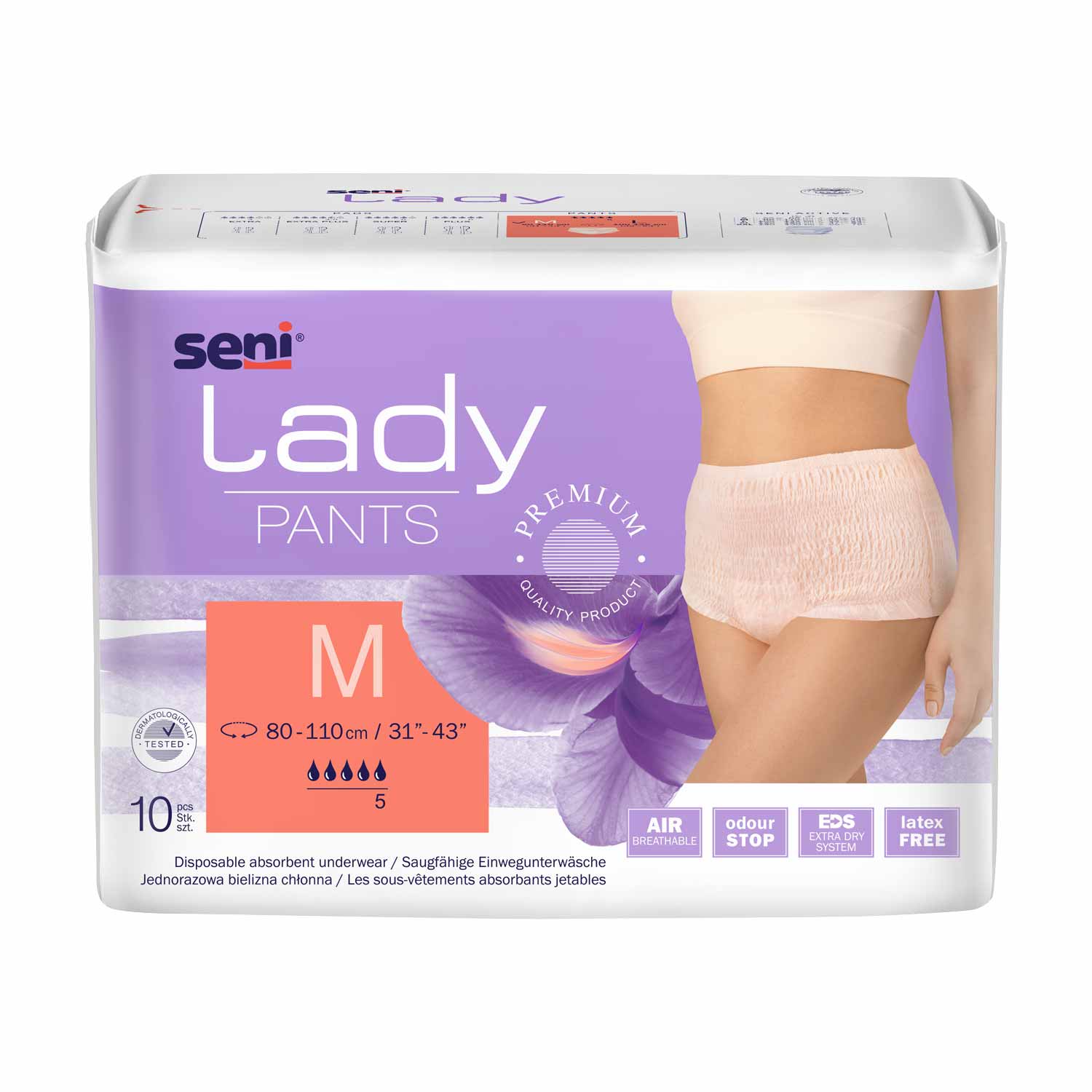 Seni Lady Pants, Windelhose, Medium, Beutel (1 x 10 Stk.)