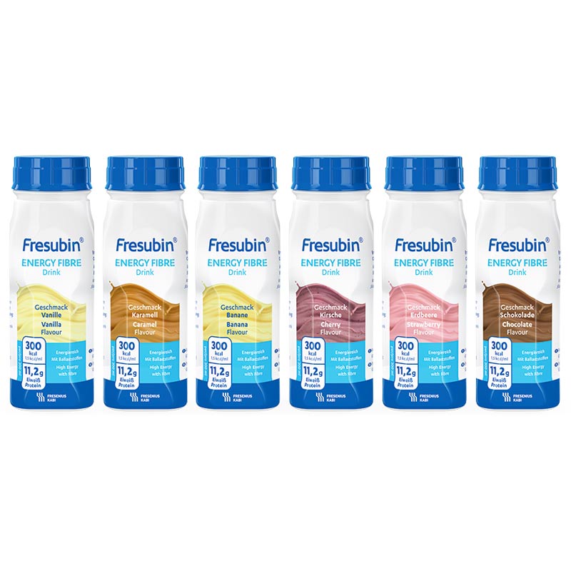 Hochkalorischer Fresubin ENERGY FIBRE Drink 4 x 200ml Erdbeere