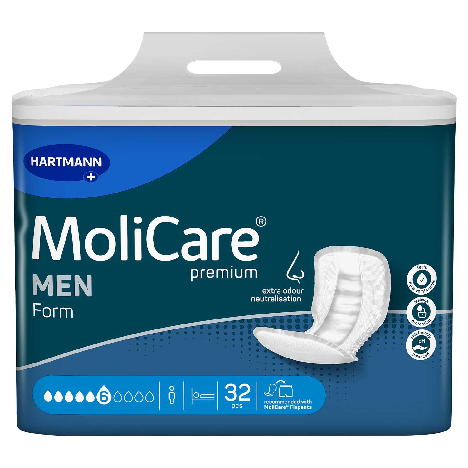 MoliCare Premium Form MEN 6 Tropfen, Vorlage, Beutel (1 x 32 Stk.)