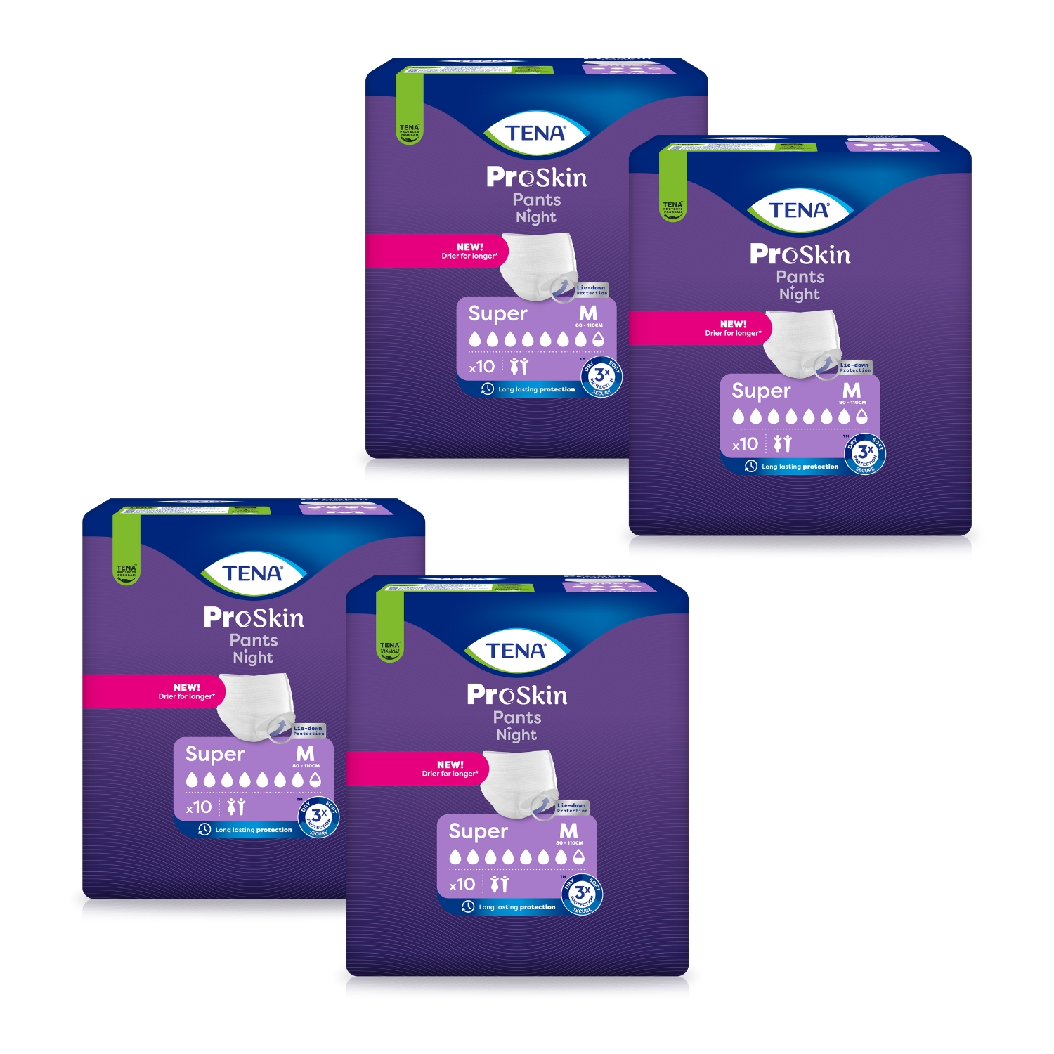 TENA ProSkin Pants Night Super M Sparpaket (4 x 10 Stk.)