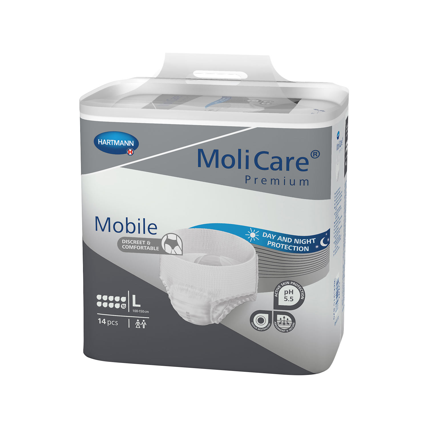 MoliCare Premium Mobile 10 Tropfen, Pants, L, Beutel (1 x 14 Stk.)