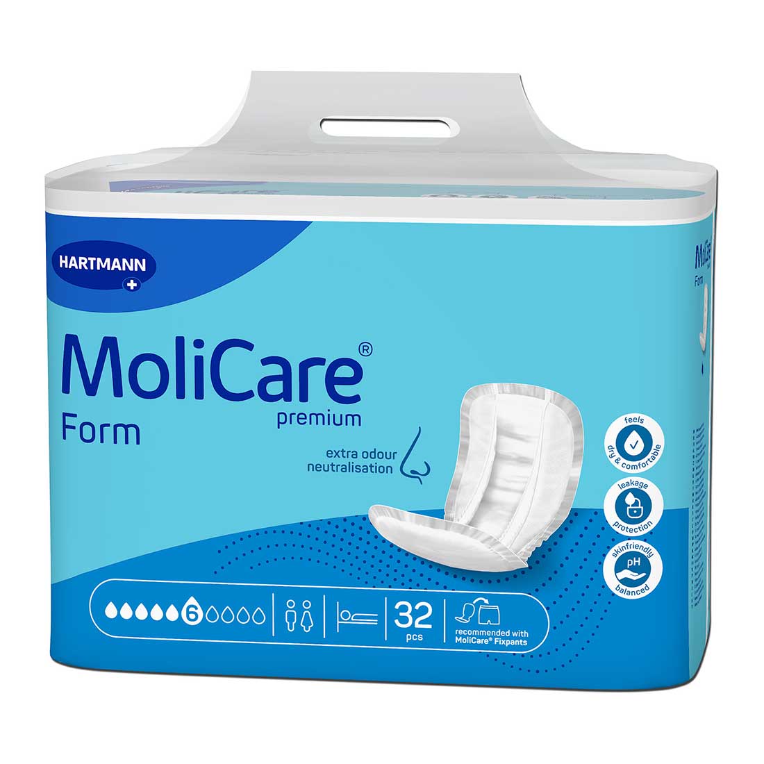 MoliCare Premium Form 6 Tropfen, Vorlage, Beutel (1 x 32 Stk.)