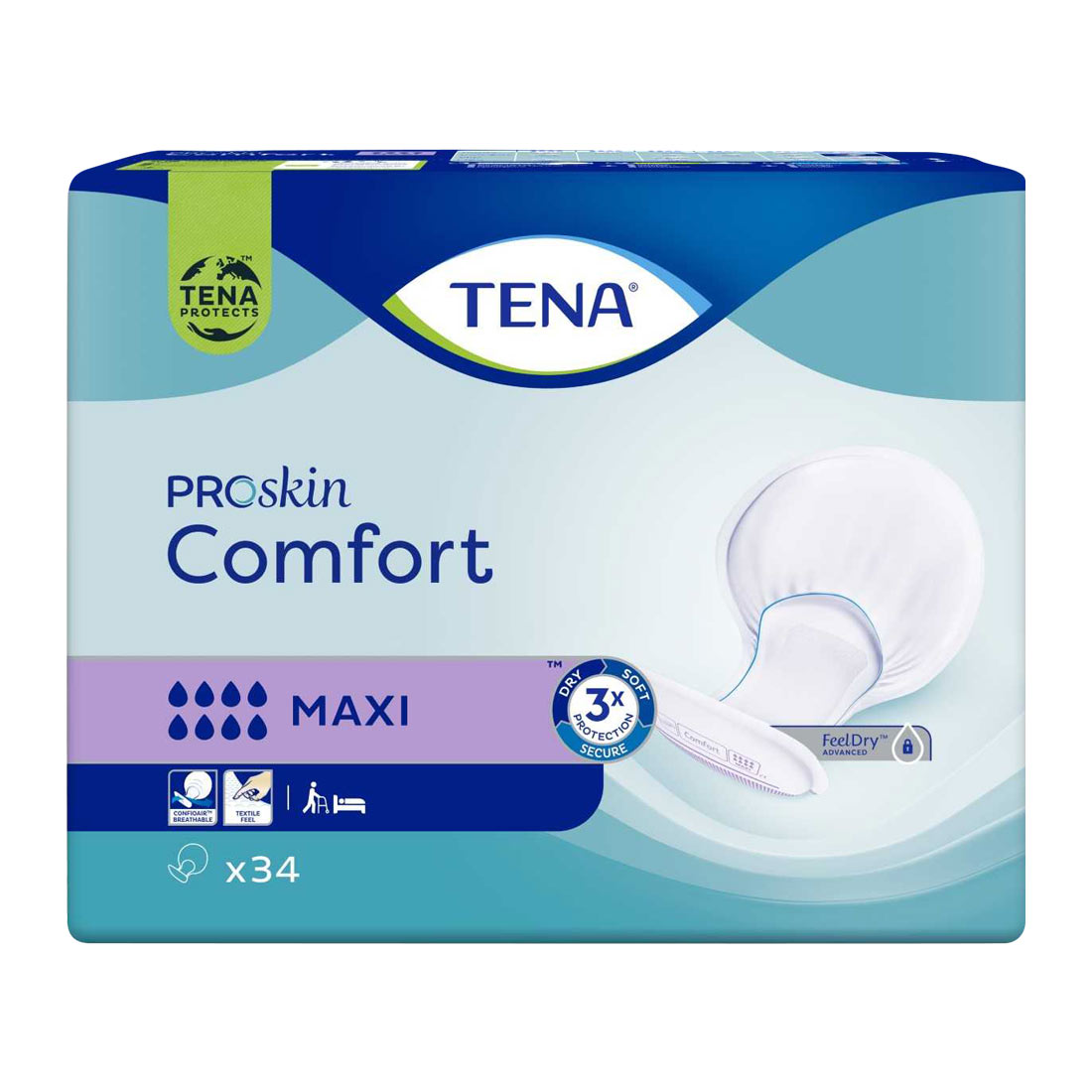 TENA Comfort Maxi, Vorlage, Beutel (1 x 34 Stk.)