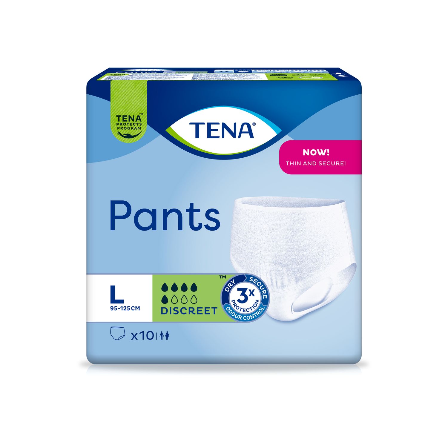 TENA Pants Discreet (Neue Version) L Sparpaket (6 x 10 Stk.)
