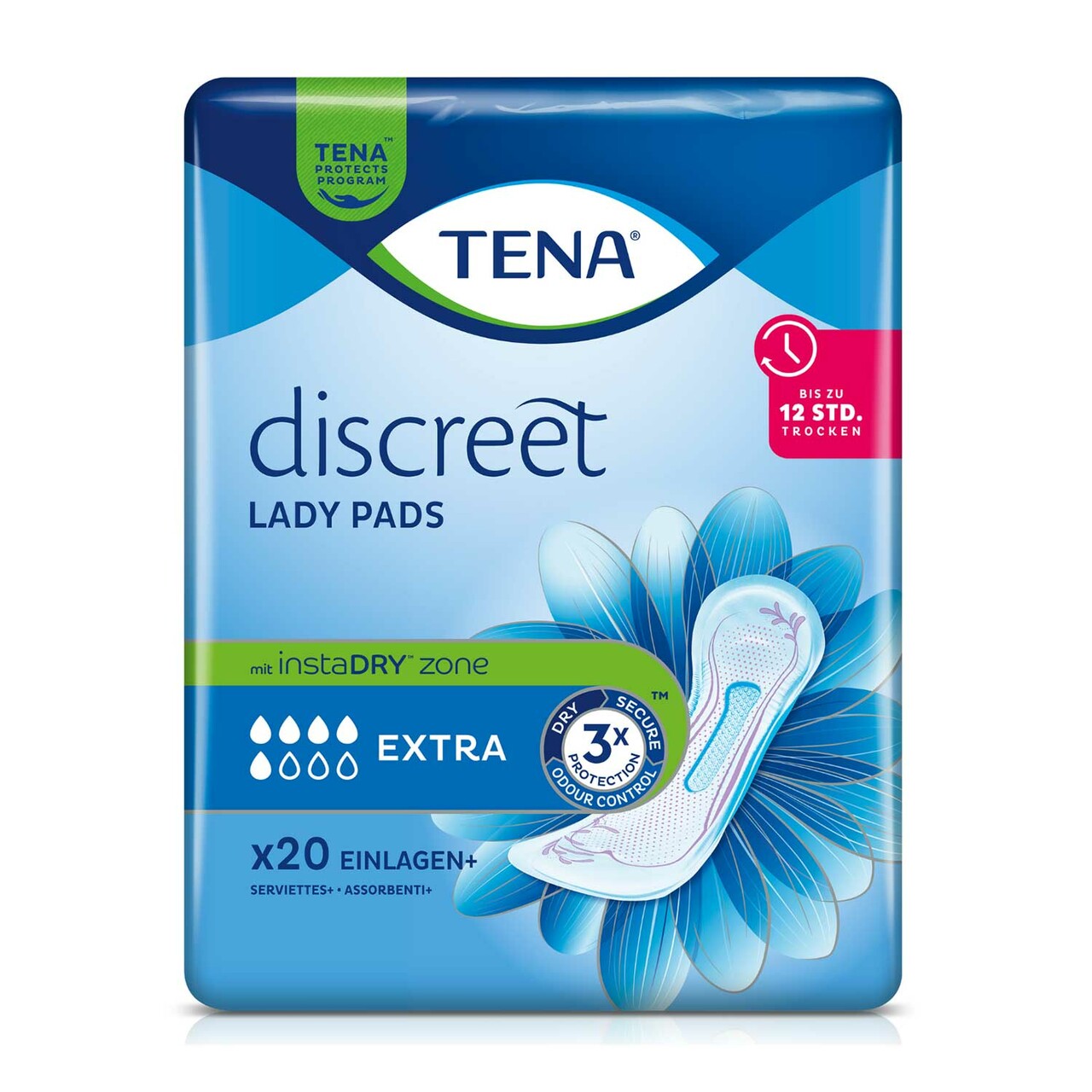 TENA Lady Discreet Extra, Einlage, Sparpaket (12 x 20 Stk.)