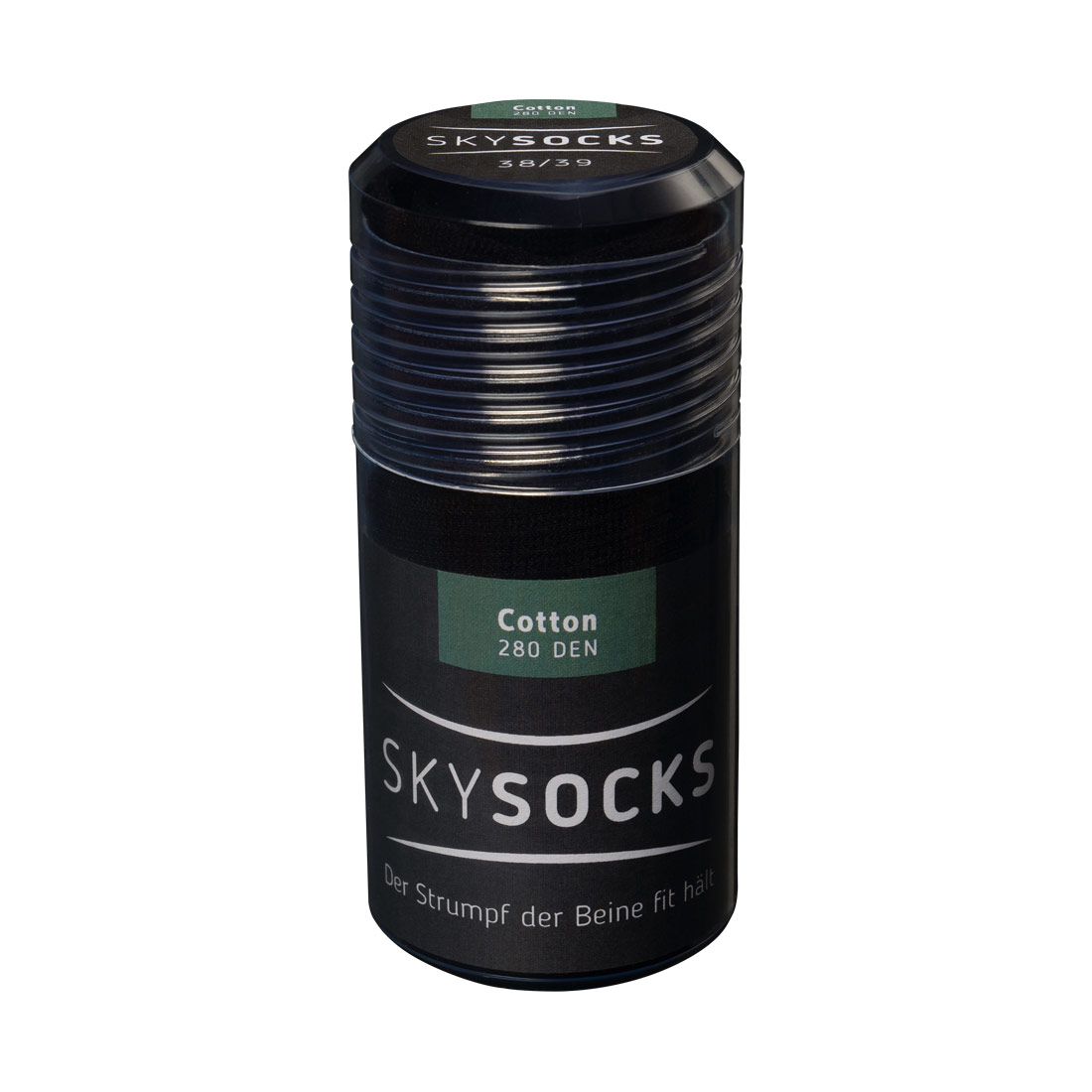 Reisestrumpf Spring medical SKYSOCKS Cotton 280den, graphit 42/43