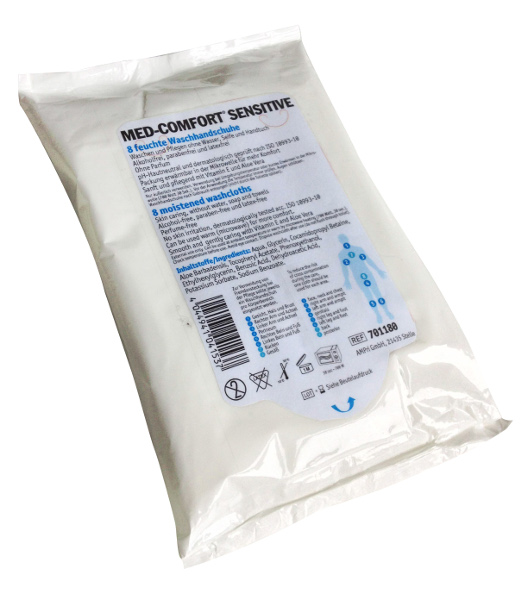 Med Comfort Sensitive Molton-Waschhandschuhe