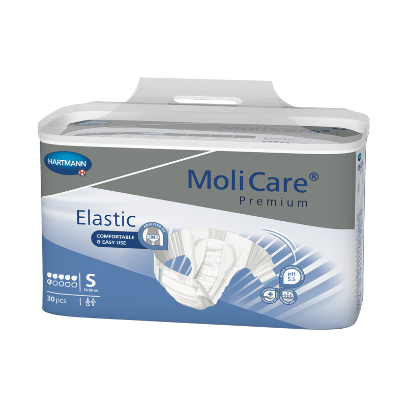 MoliCare Premium Elastic 6 Tropfen, Windel, M, Sparpaket (3 x 30 Stk.)