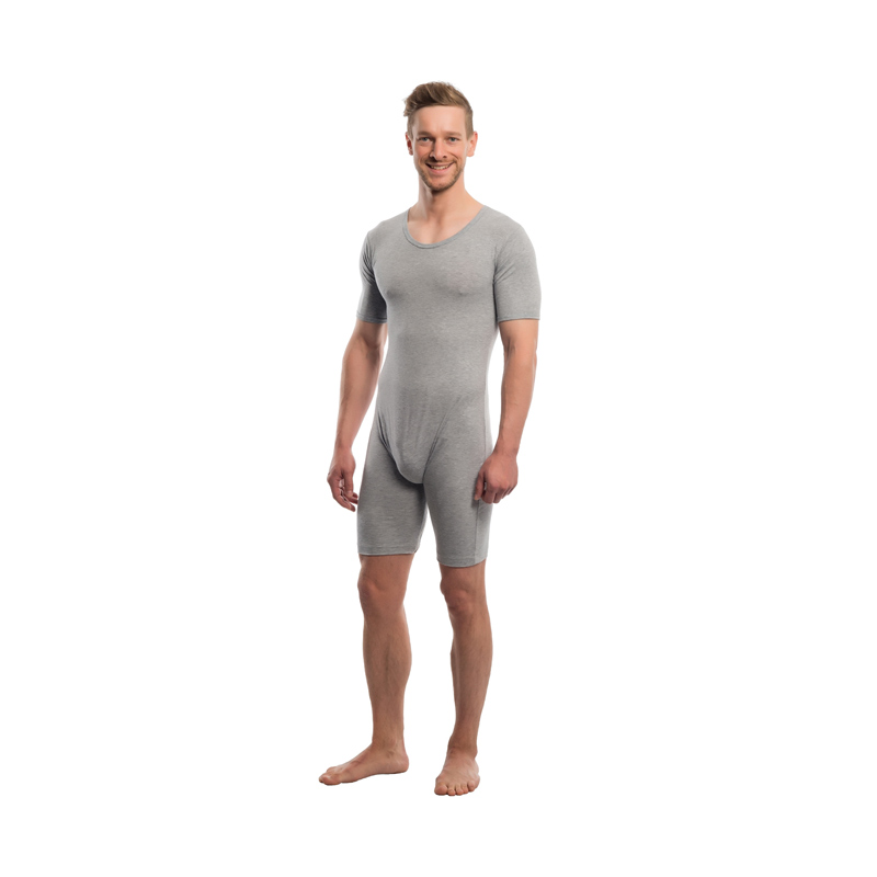 Pflegebody kurzer Arm grau suprima 4697 Xtra Xtra Large
