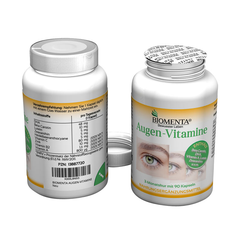 Biomenta Augen-Vitamine, 90 Kapseln
