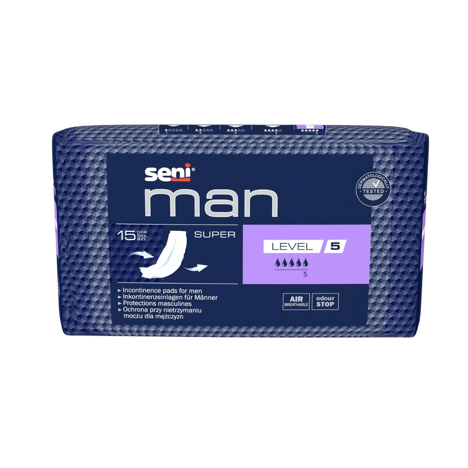 Seni Man Super Level 5, Einlage, Sparpaket (9 x 15 Stück)